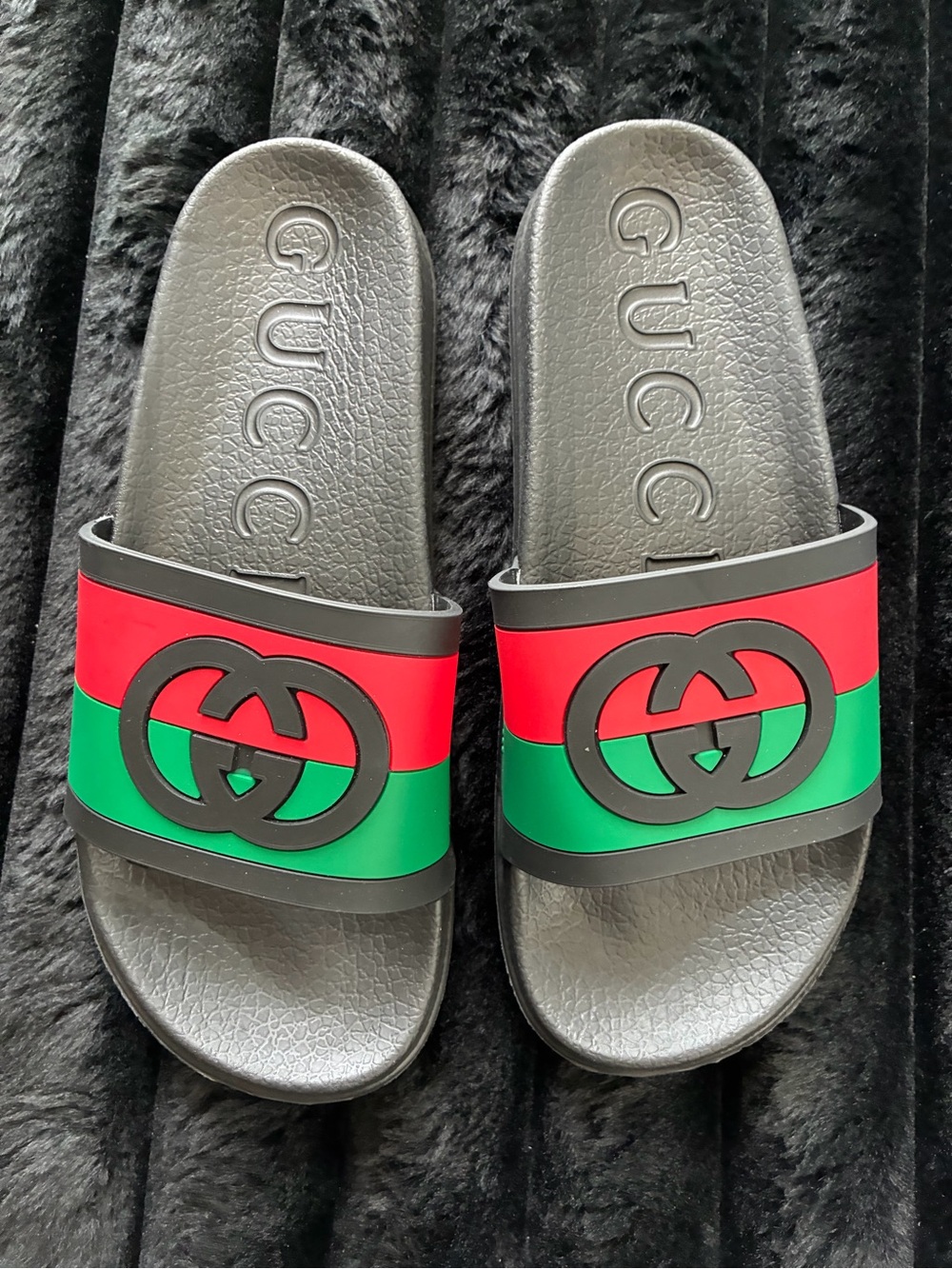 New Luxury Gucc Sandals Slides Shoes Womens Size 7